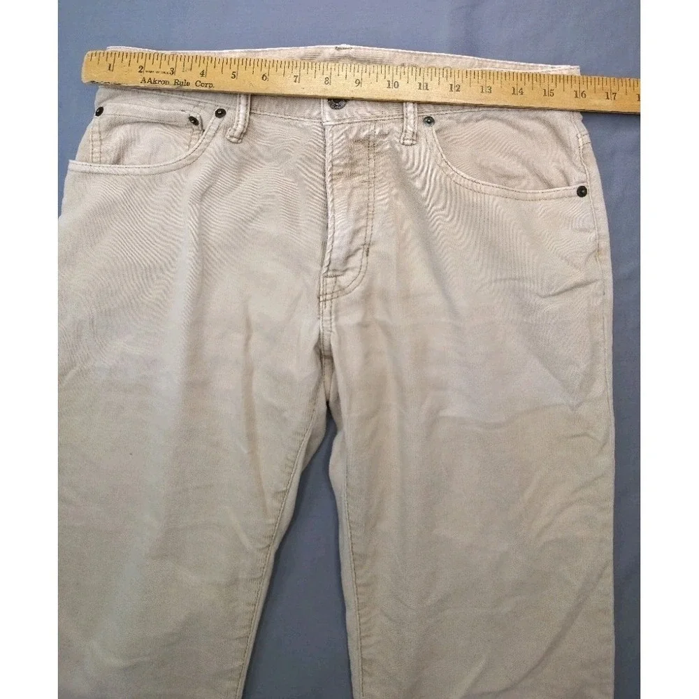 GAP 1969 Jeans Mens 31x 30 Tan Beige Pants Straight Fit Straight Faded Denim